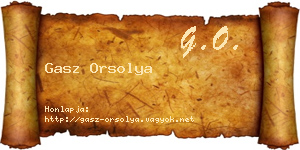 Gasz Orsolya névjegykártya